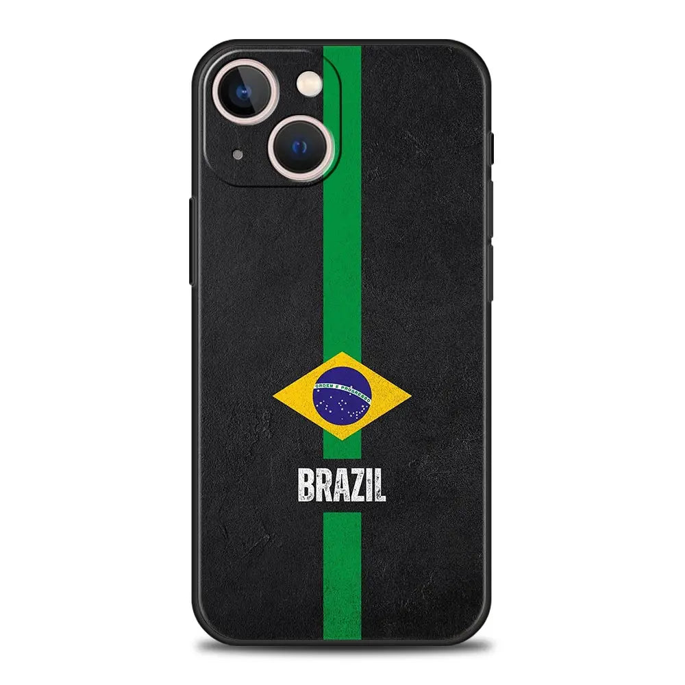 Coque iPhone Drapeau Brésil — Souple et Antichoc