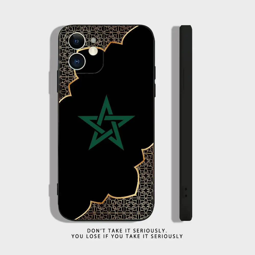 Coque iPhone Drapeau Maroc — Silicone Antichoc