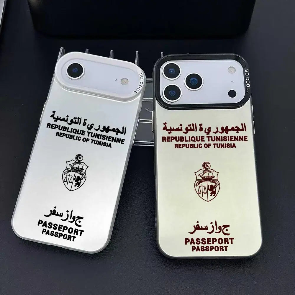 Coque de protection - Motif Passeport Tunisie