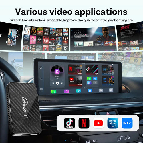 Boîtier OTTOCAST Play2 Video Pro - CarPlay, Android Auto et Applications Vidéo