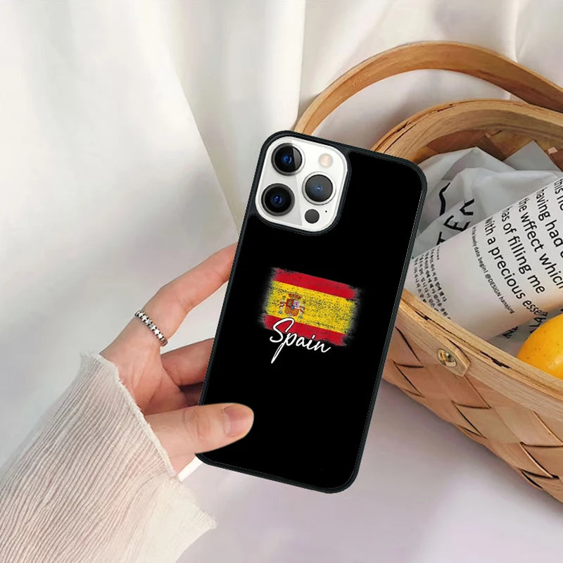 Coque iPhone Drapeau Espagne — Souple et Antichoc