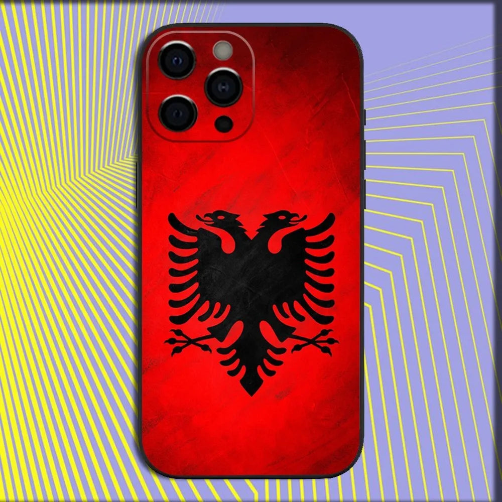 Coque iPhone Drapeau Albanie — Antichoc