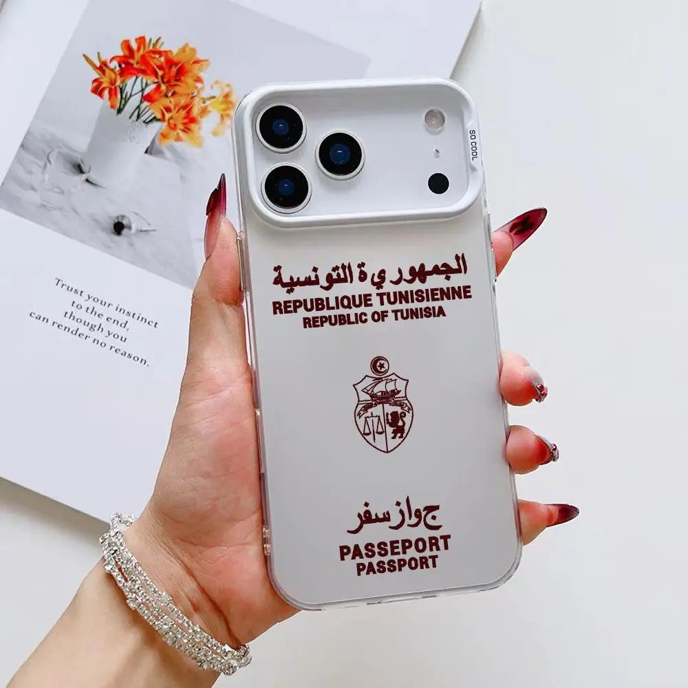 Coque iPhone Passeport Tunisie — Mate et Antichoc