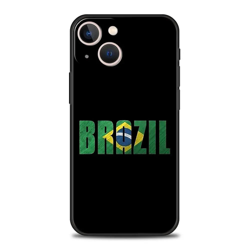 Coque iPhone Drapeau Brésil — Souple et Antichoc