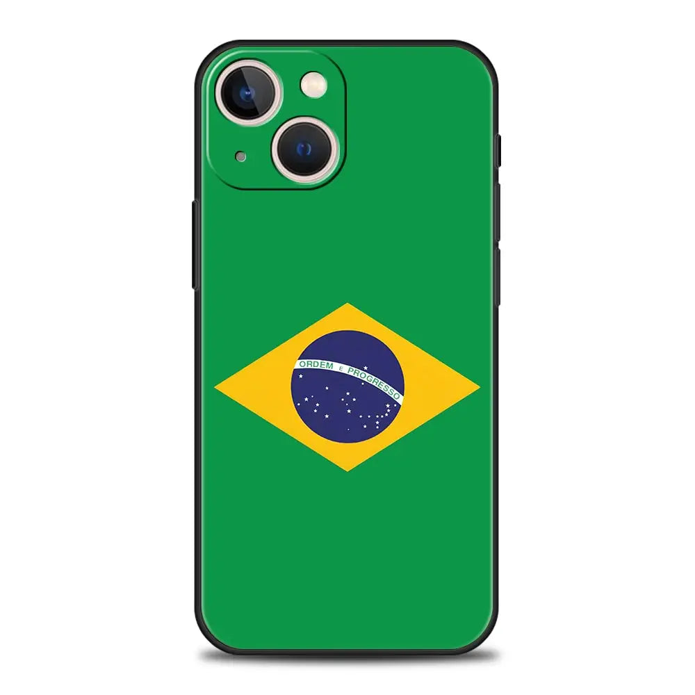 Coque iPhone Drapeau Brésil — Souple et Antichoc