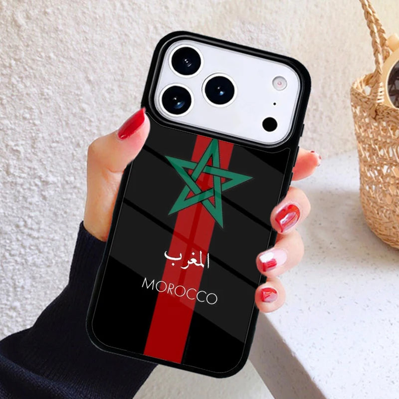 Coque iPhone Carte & Drapeau du Maroc — Antichoc
