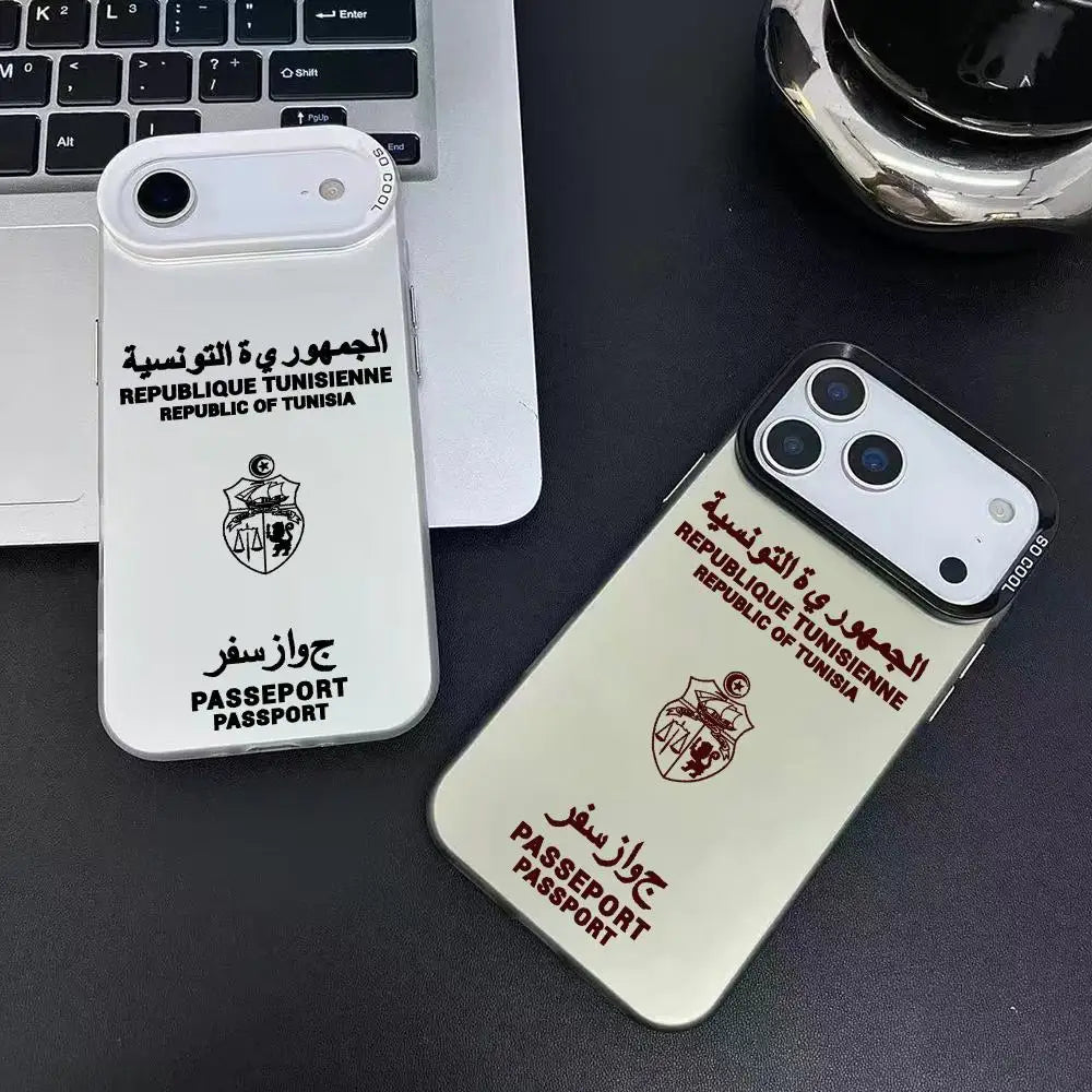 Coque de protection - Motif Passeport Tunisie