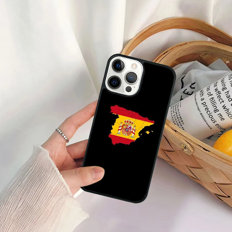 Coque iPhone Drapeau Espagne — Souple et Antichoc