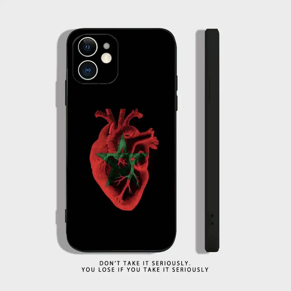 Coque iPhone Drapeau Maroc — Silicone Antichoc