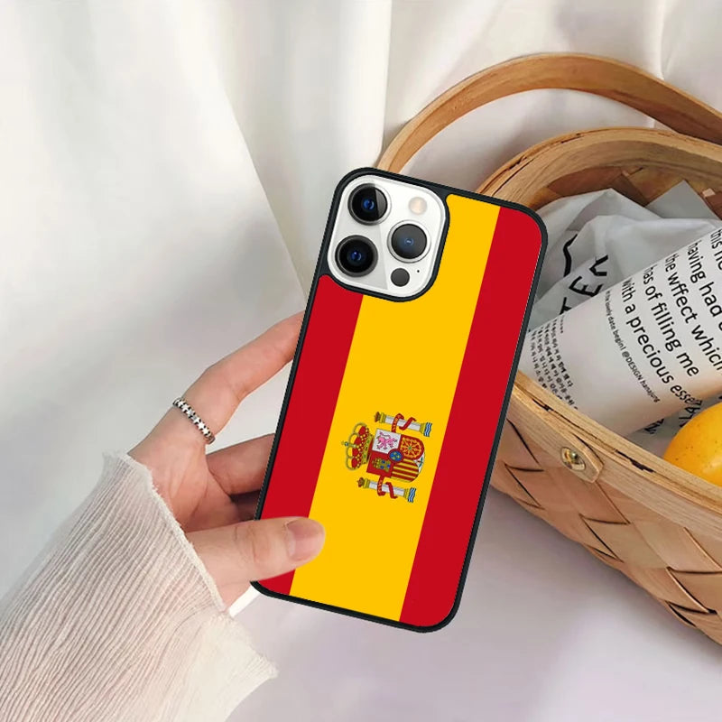 Coque iPhone Drapeau Espagne — Souple et Antichoc