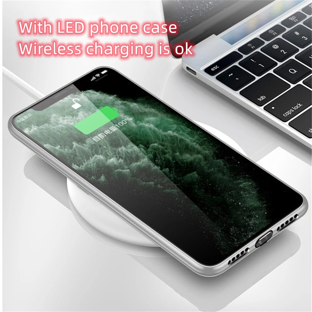 Luxury Supercar Luminous Glass LED Call Light Up Flash Phone Case Cover For iPhone Air 17 E 16 E 15 14 13 12 11 Pro Max Plus