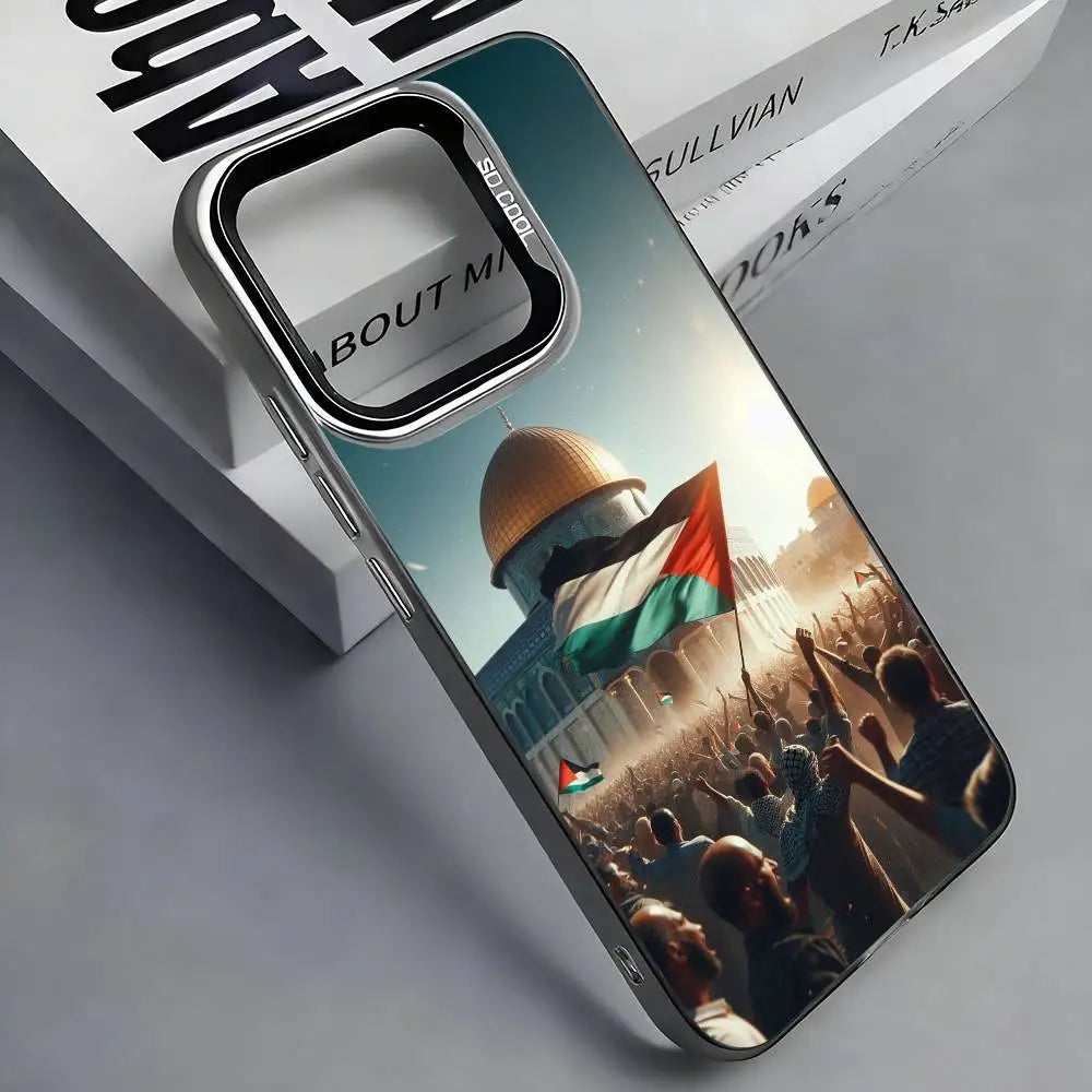 Coque carte de Palestine - Édition Argentée