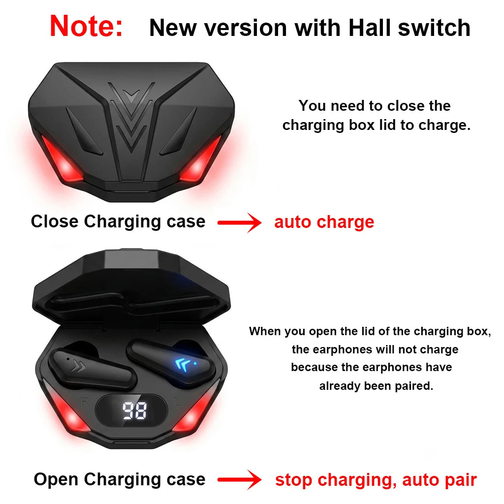 Écouteurs sans fil Gamer X15 TWS - LED et Tactile