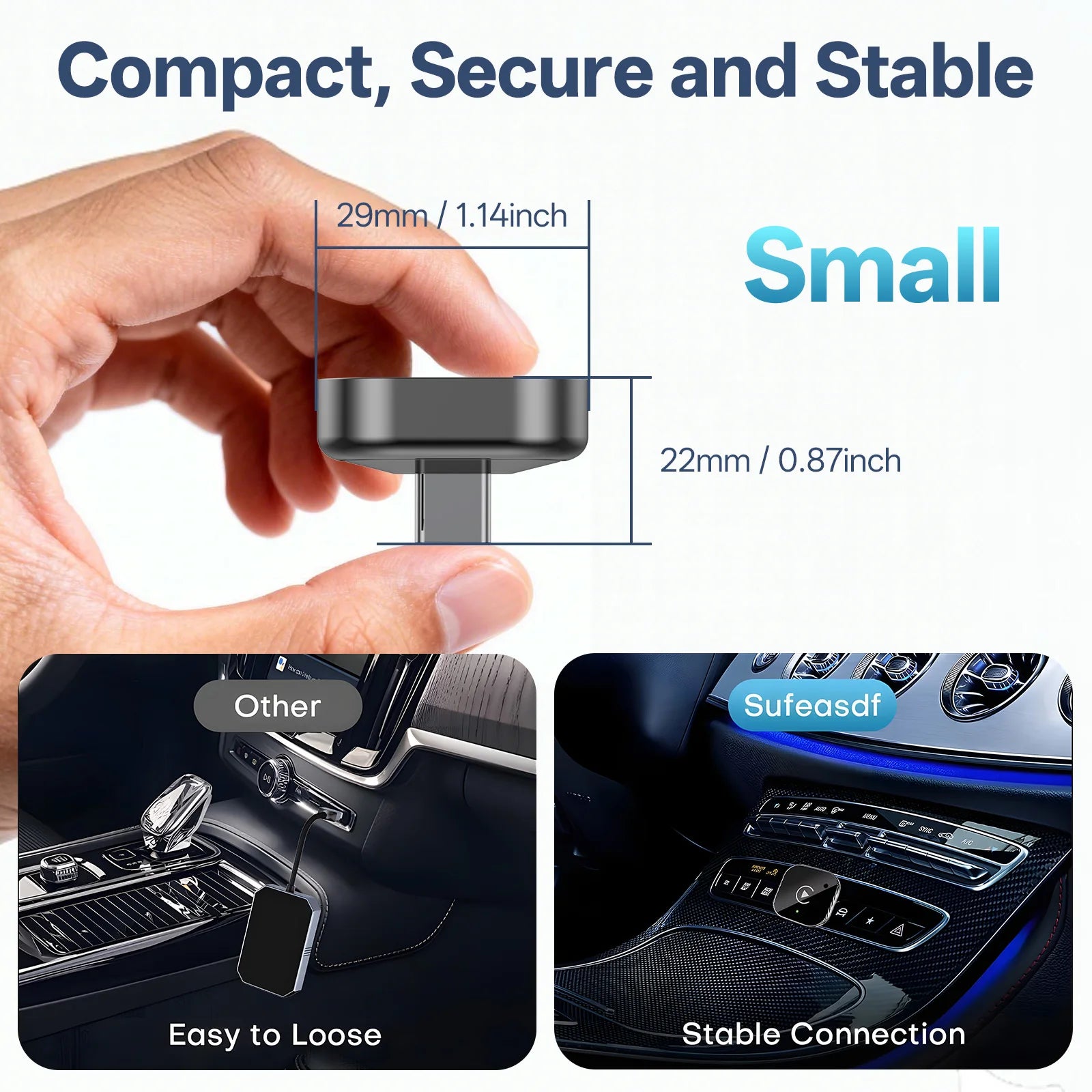 Adaptateur CarPlay et Android Auto Sans Fil - Plug and Play