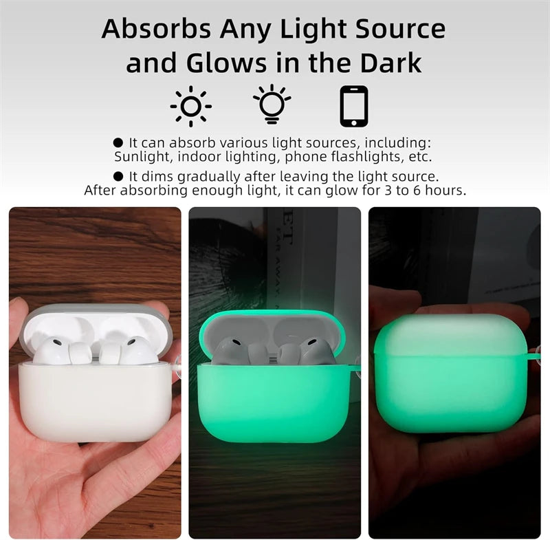 Étui de protection lumineux en silicone pour AirPods