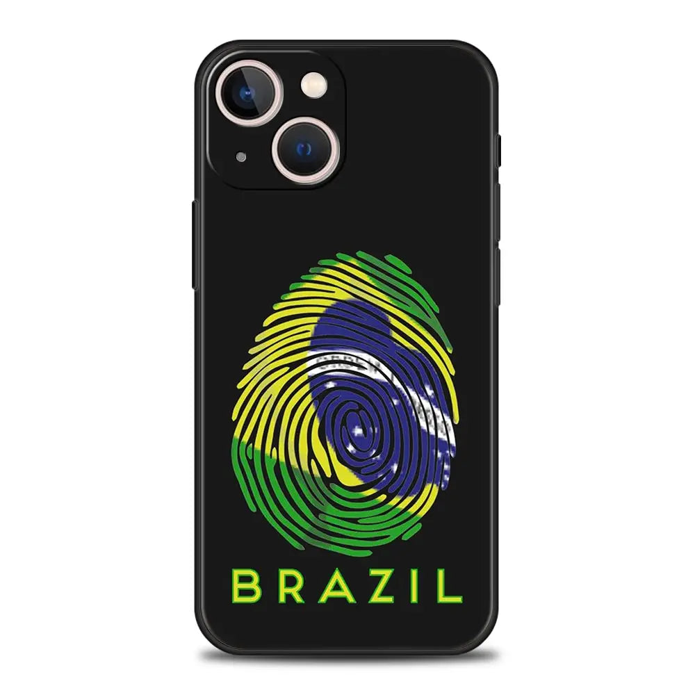 Coque iPhone Drapeau Brésil — Souple et Antichoc