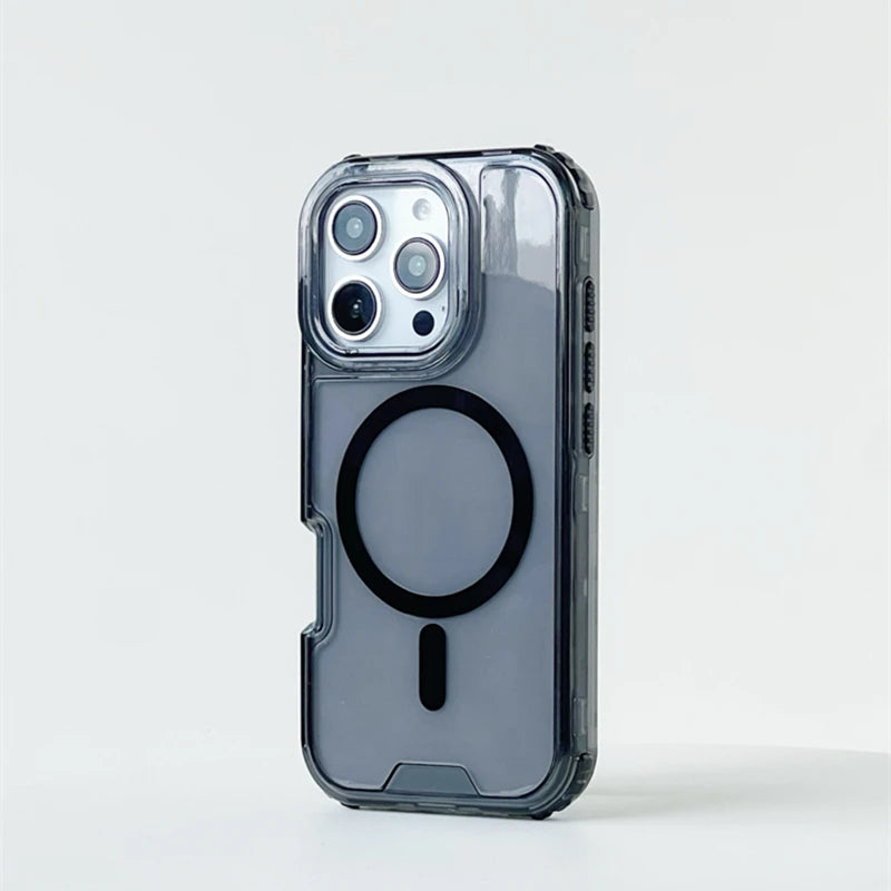 Coque iPhone MagSafe Transparente — Contour Néon Antichoc