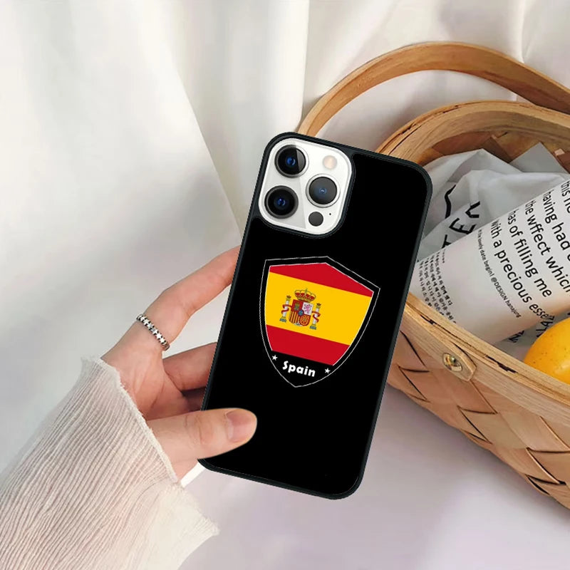 Coque iPhone Drapeau Espagne — Souple et Antichoc