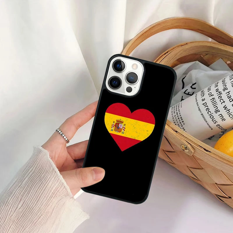 Coque iPhone Drapeau Espagne — Souple et Antichoc