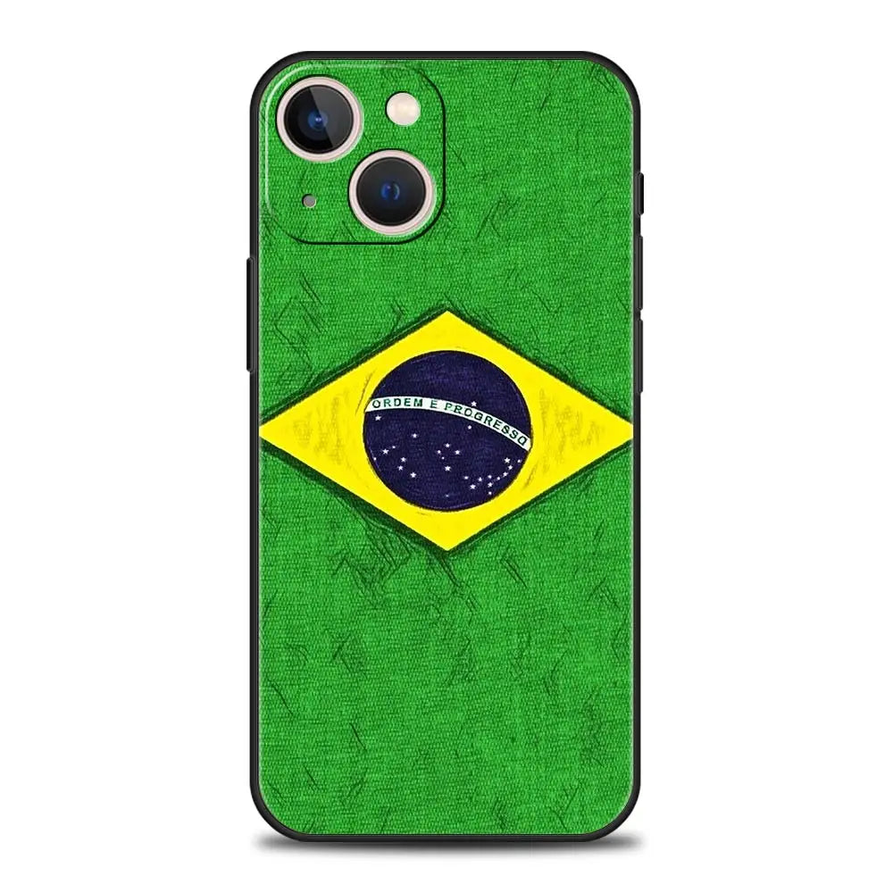 Coque iPhone Drapeau Brésil — Souple et Antichoc