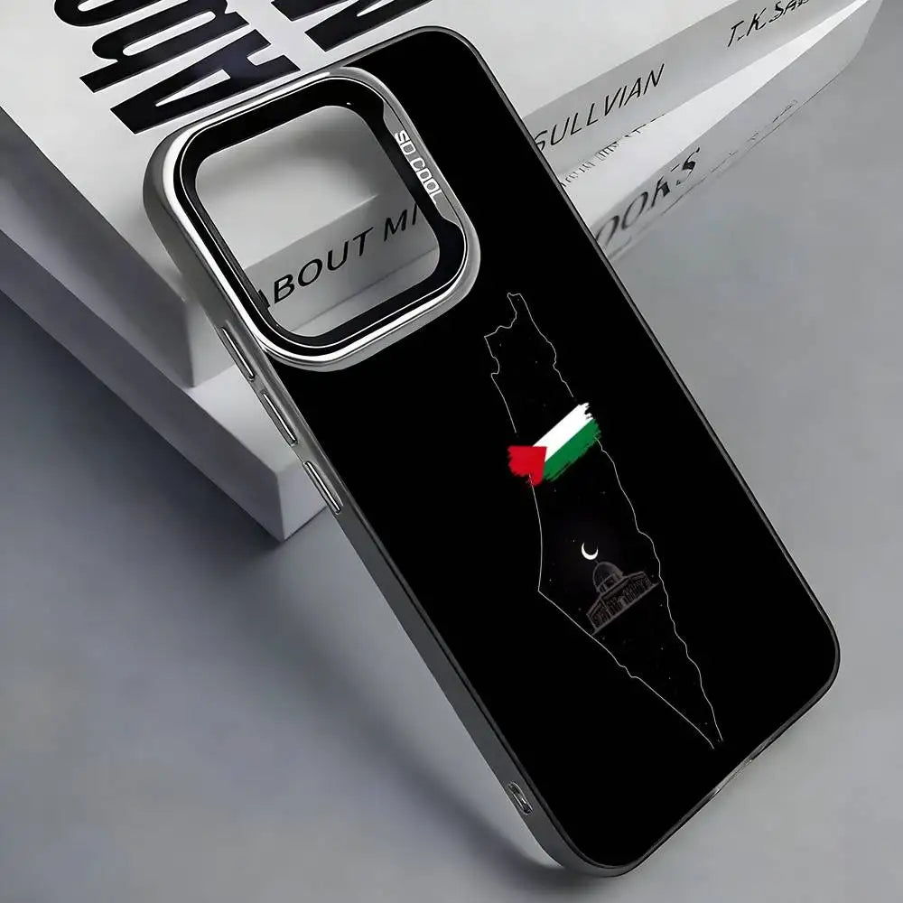 Coque carte de Palestine - Édition Argentée