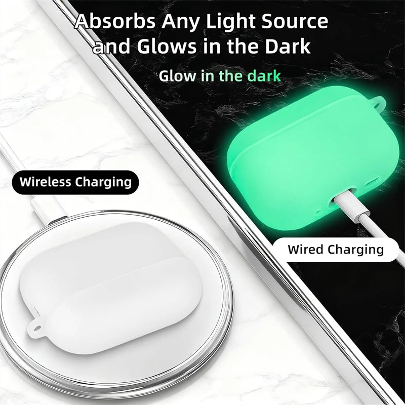 Étui de protection lumineux en silicone pour AirPods