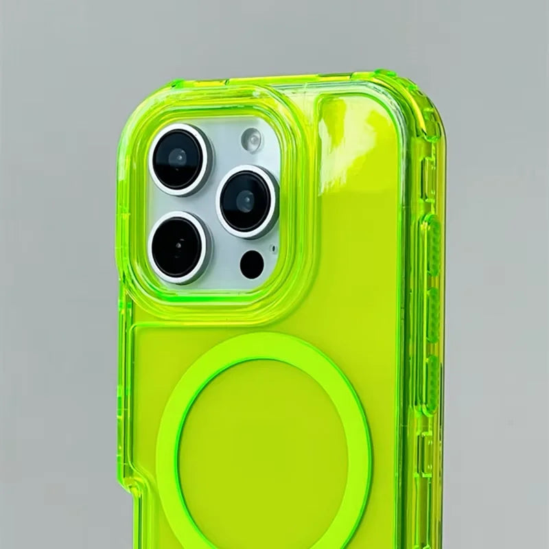 Coque MagSafe Transparente - Contour Néon Antichoc