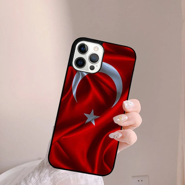 Coque iPhone Drapeau Turquie — Souple et Antichoc