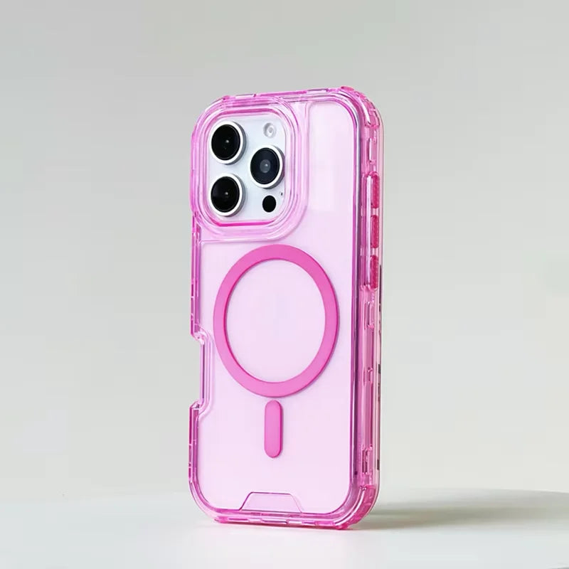 Coque MagSafe Transparente - Contour Néon Antichoc