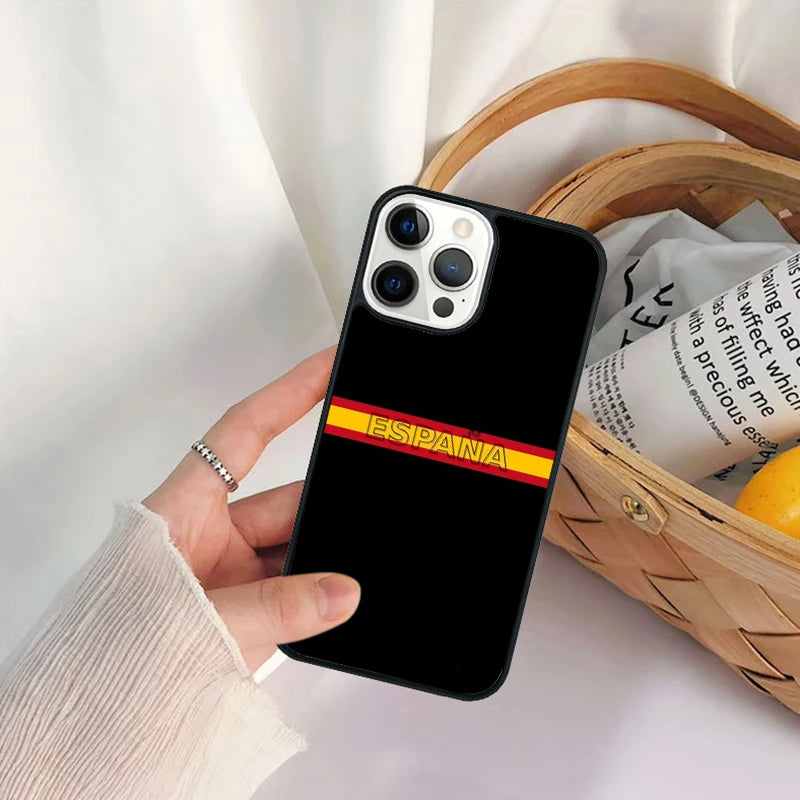 Coque iPhone Drapeau Espagne — Souple et Antichoc