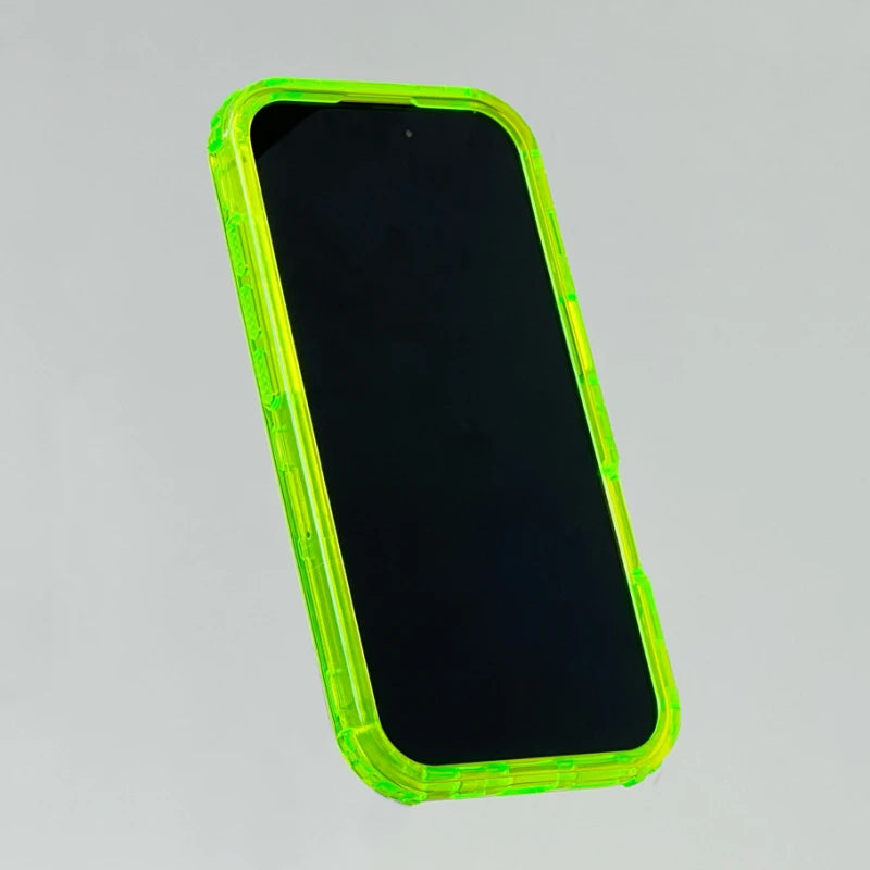 Coque iPhone MagSafe Transparente — Contour Néon Antichoc