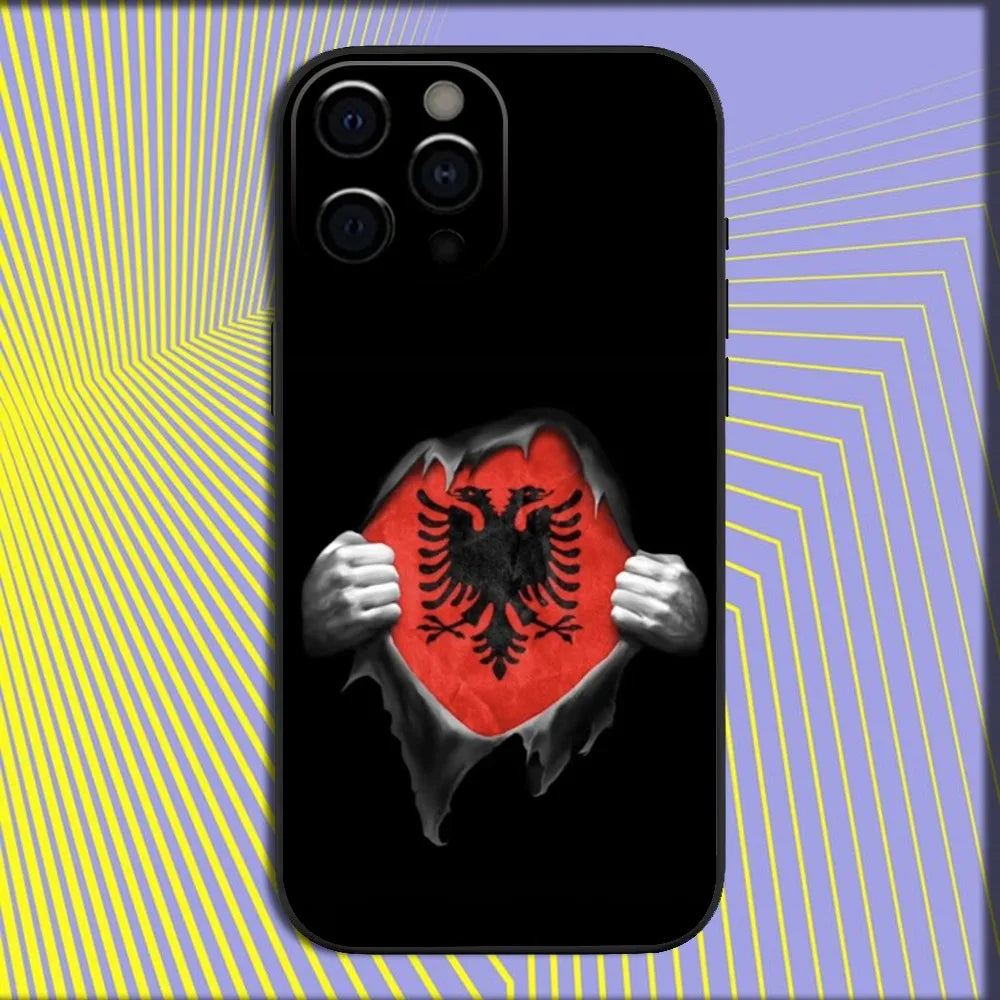 Coque iPhone Drapeau Albanie — Antichoc
