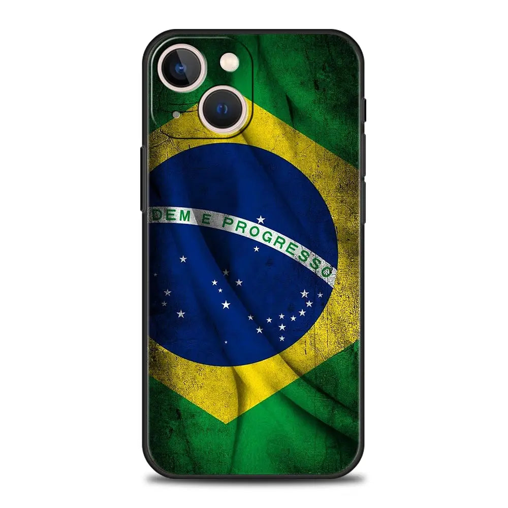 Coque iPhone Drapeau Brésil — Souple et Antichoc