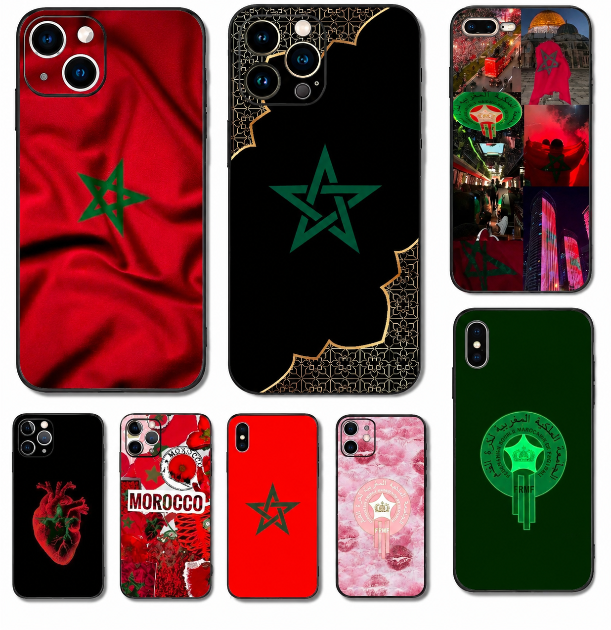 Coque iPhone Drapeau Maroc — Silicone Antichoc